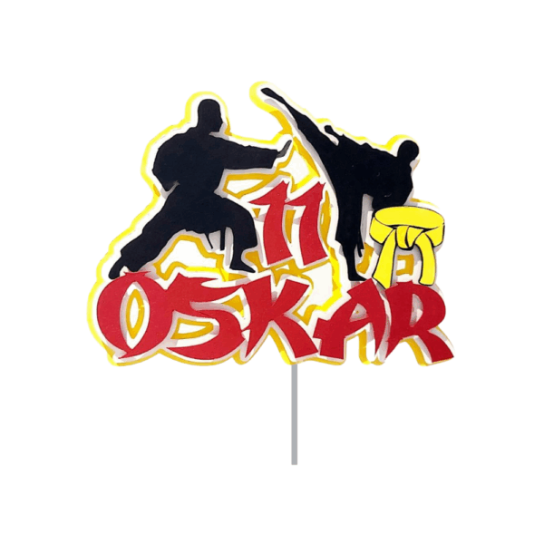 Personalisierter Karate-Gürtel Cake Topper – Für Kampfsport-Fans