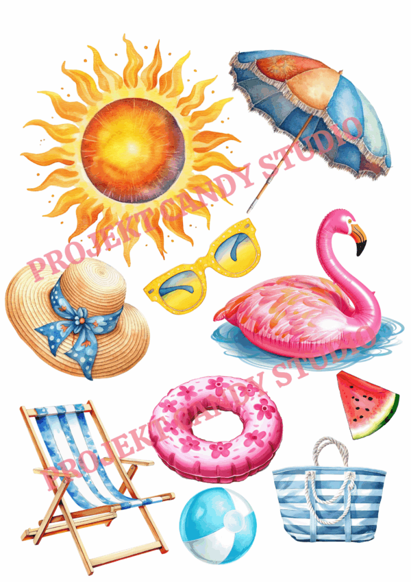 Sommerlicher Urlaubsflair - Essbarer Ausdruck mit Strand- und Sonnenmotiv