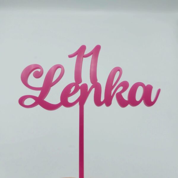 Personalisierter Cake Topper Name + Zahl mit Kaligrafie-Schrift – Bild 5