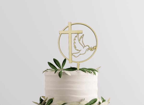Cake Topper für die Kommunion aus Acryl oder Holz – Bild 2