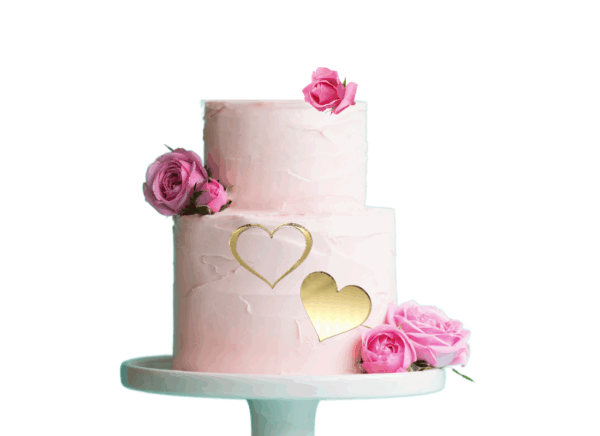 Cake Topper "Herz" – Ohne Stäbchen – Bild 3