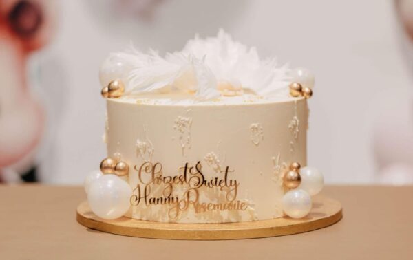 Cake Topper – „Chrzest Święty“ + Name in eleganter, verzierter Schrift – Bild 2