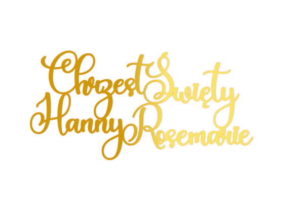Cake Topper – „Chrzest Święty“ + Name in eleganter, verzierter Schrift