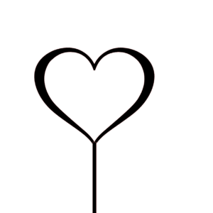 Cake Topper Herz – schlicht, stilvoll, zeitlos