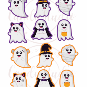 Essbare Tortenaufleger – Halloween Geister